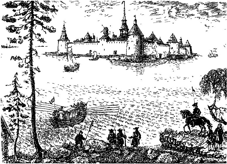 Крепость орешек рисунок карандашом