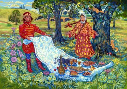 Скатерть-самобранка: как она появилась в русских сказках