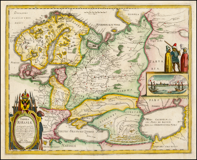 Венедское море, Гиперборейские горы и император России: что можно найти на самых ранних картах России