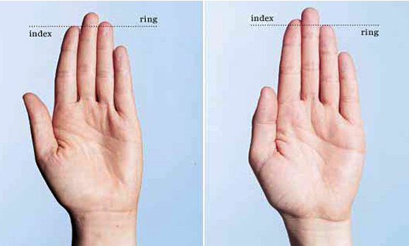 Указательный длиннее безымянного: самый быстрый тест на мужественность